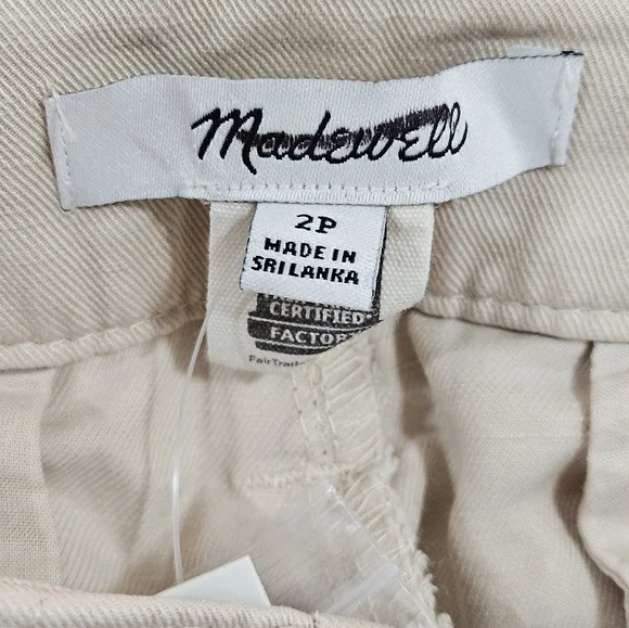 NWT Madewell The Petite Harlow Wide-Leg Pant Size 2P
